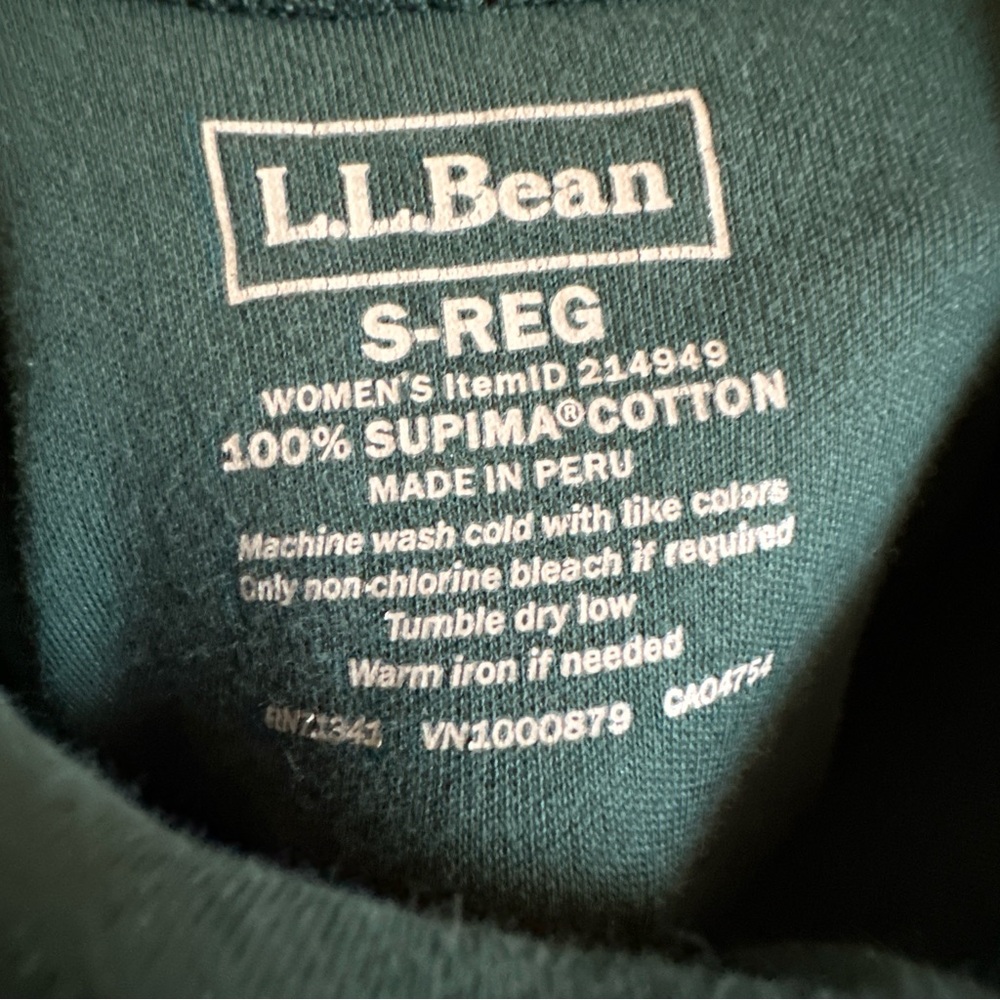 L.L. Bean Dark Green Supima Cotton Women’s Dark Green Turtleneck Top - Picture 7 of 13